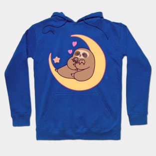 Moon Mama and Baby Sloths Hoodie